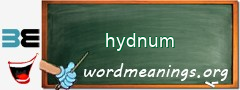WordMeaning blackboard for hydnum